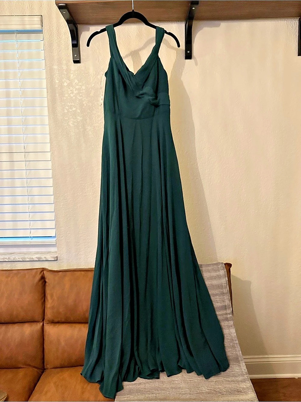 Lulus Dark Green Maxi Dress Medium Like New